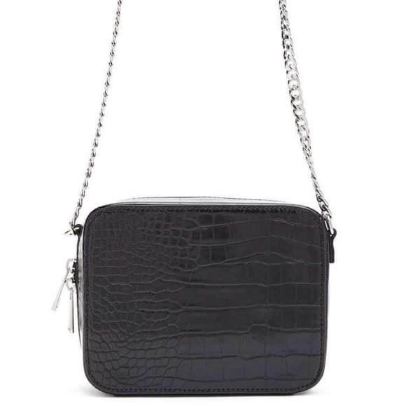 Faux Crocodile Leather Crossbody Bag - Picture 2 of 3